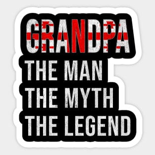 Grand Father Georgian Grandpa The Man The Myth The Legend - Gift for Georgian Dad With Roots From  Georgia Sticker